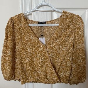 Dynamite Women’s Crop Wrap Blouse